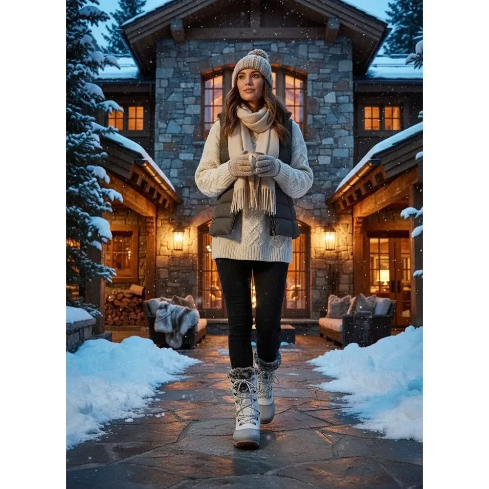The North Face Shellista Winter Snow Boot Womens 7.5 Insulated WP Gardenia White